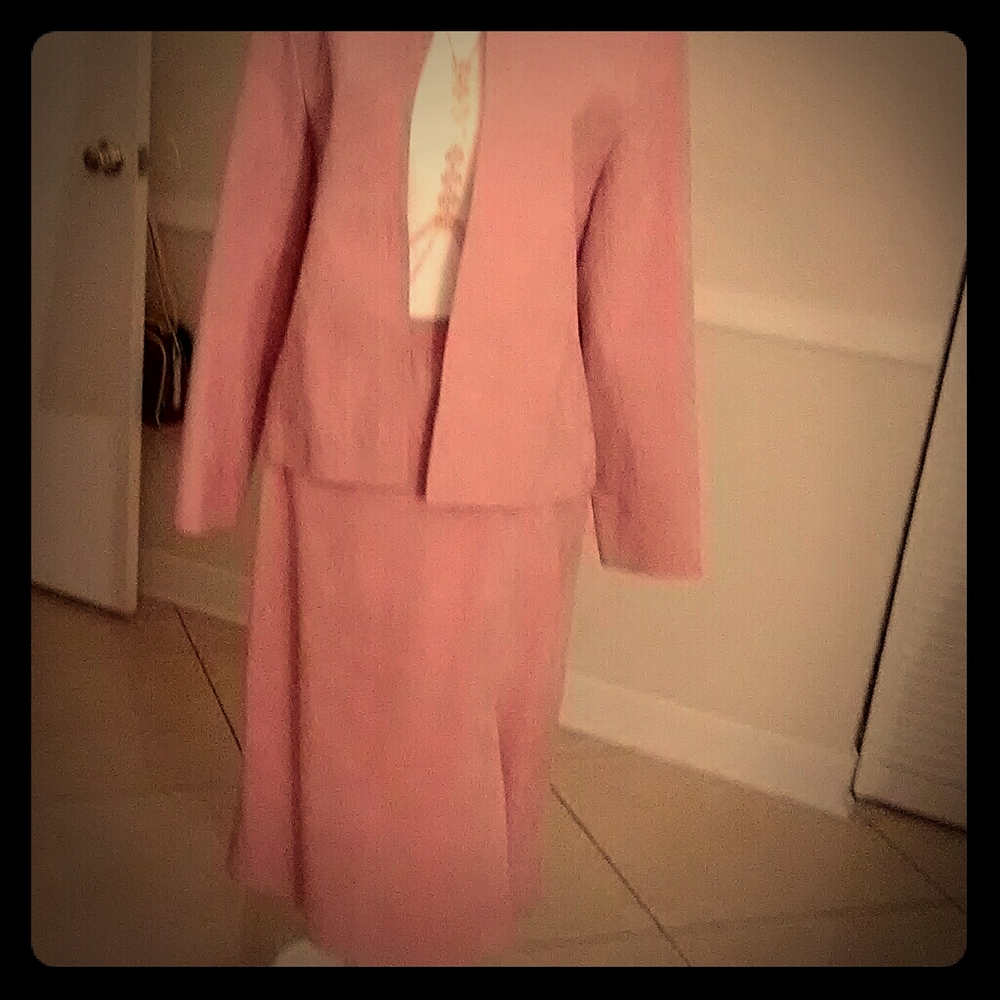 Brand New Soft Pink Suede Suit